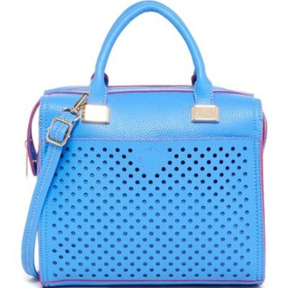 LAST ONE! PH Retro Blue Laser Cut Hole Satchel - Picture 5 of 8